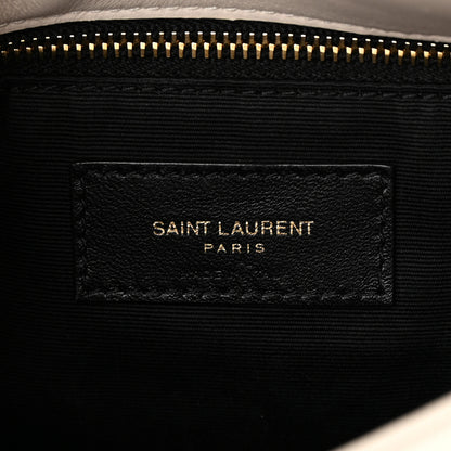 Saint Laurent Lambskin Quilted Toy Loulou Puffer Monogram Chain Satchel Crema Soft 6 of 12