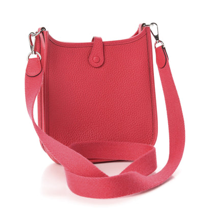 Hermes Taurillon Clemence Evelyne TPM Rose Extreme 3 of 11