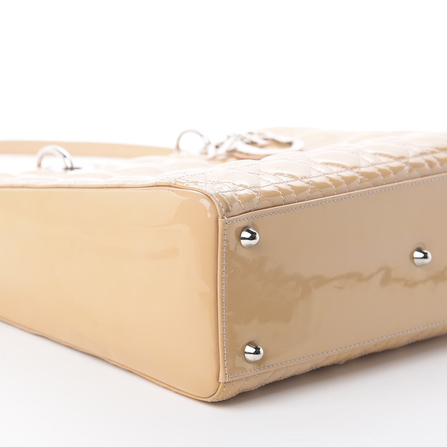Christian Dior Patent Cannage Large Lady Dior Beige 5 of 9