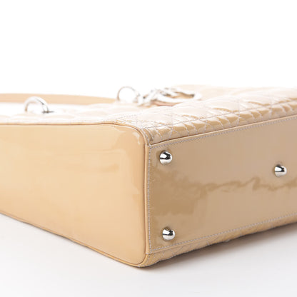 Christian Dior Patent Cannage Large Lady Dior Beige 5 of 9