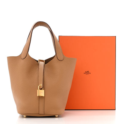 Hermes Taurillon Clemence Picotin Lock 18 PM Biscuit 11 of 11