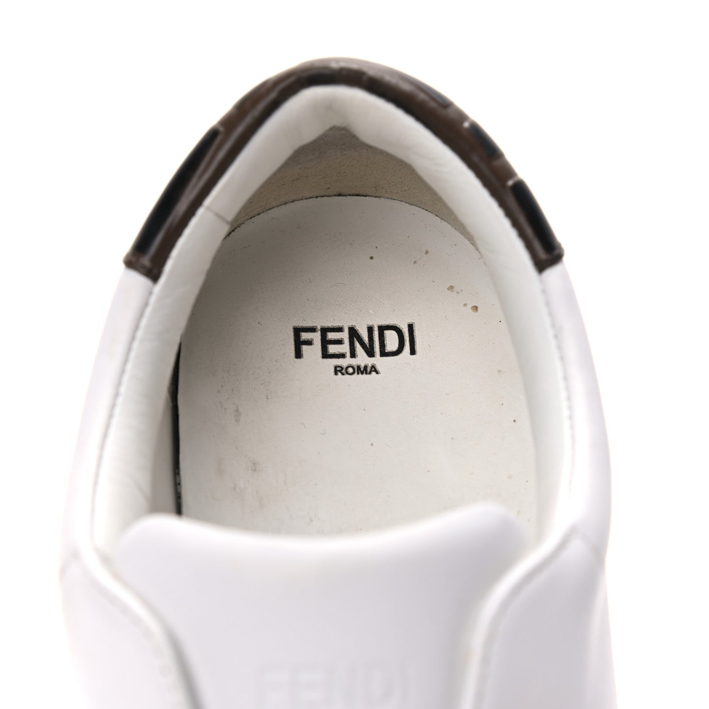 Vitello FF Embossed Womens Slip On Sneakers 38.5 Ultra White Maya Black