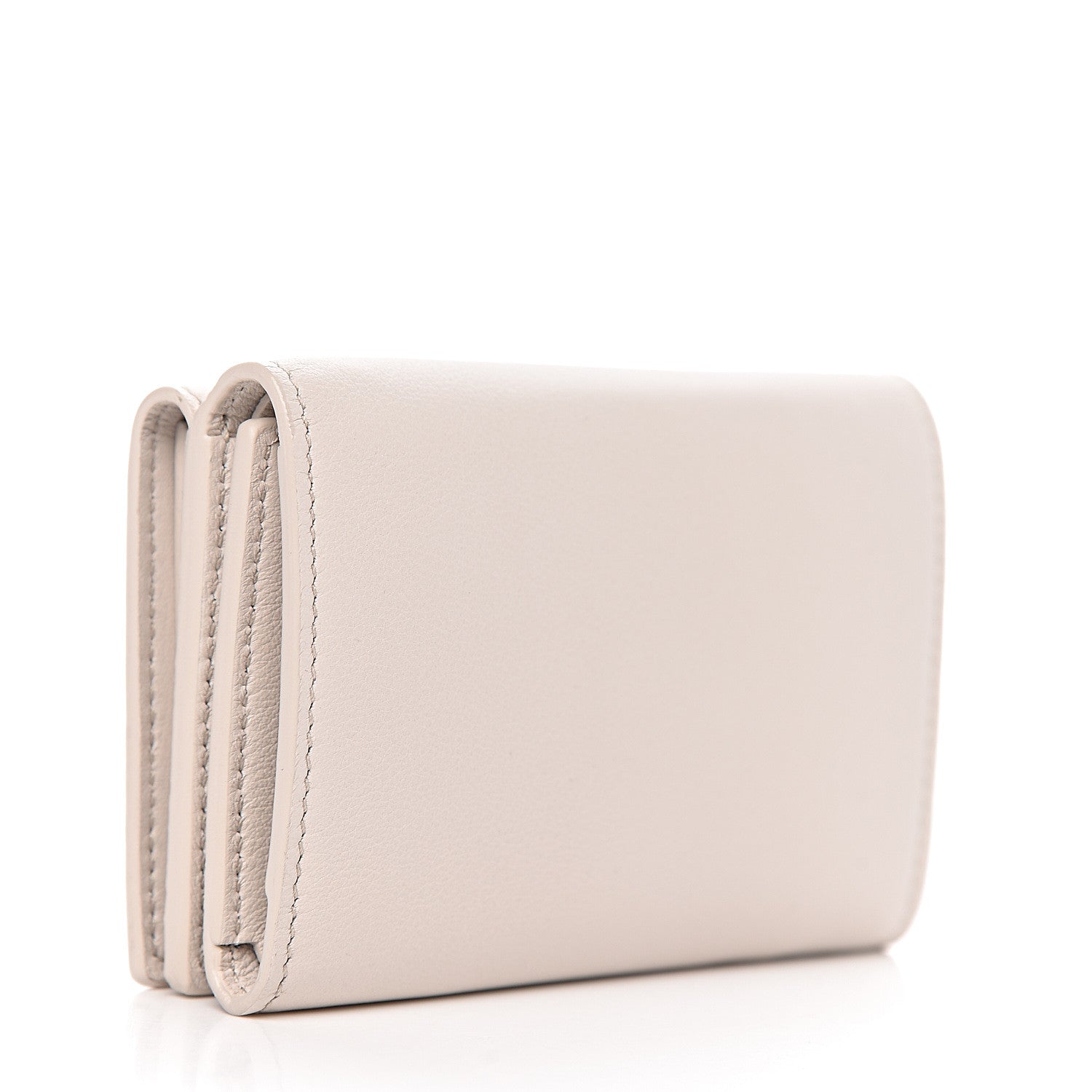 Saint Laurent Smooth Calfskin Monogram Tiny Line Wallet White 3 of 7