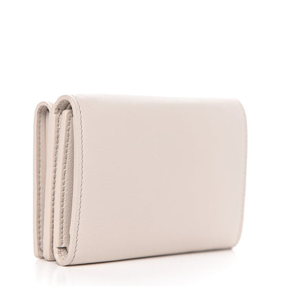 Saint Laurent Smooth Calfskin Monogram Tiny Line Wallet White 3 of 7