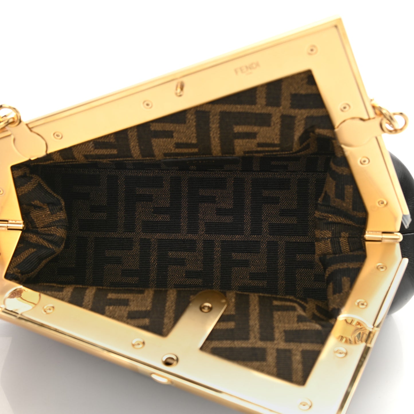 Shiny Nappa Small Fendi First Black