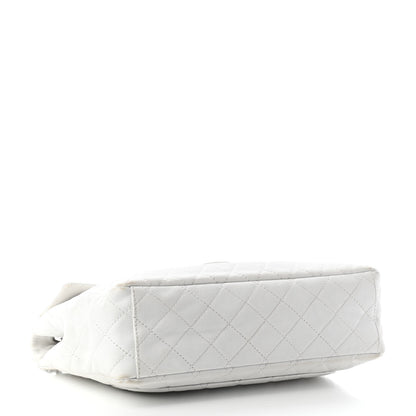 Chanel Caviar Quilted XL Jumbo Single Flap White 4 of 10