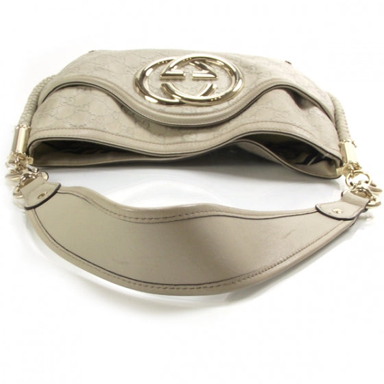 Guccissima Britt Shoulder Bag Ivory