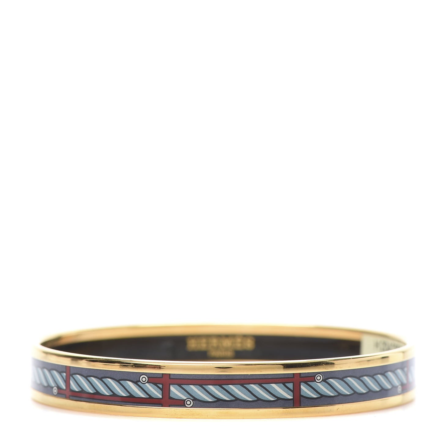 Enamel Printed Narrow Quadridge Bracelet 65 Art Moderne