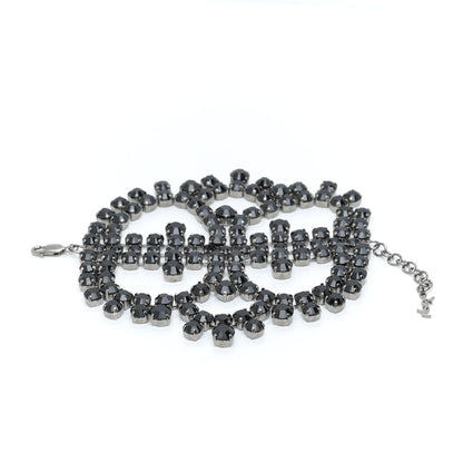Saint Laurent Crystal Bracelet Black Silver 3 of 5