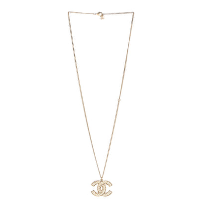 Chanel Pearl CC Pendant Necklace Light Gold 3 of 6