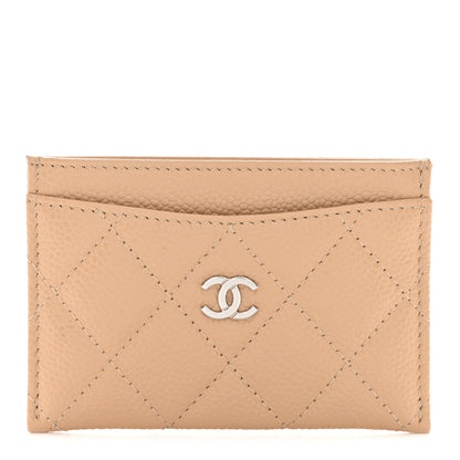 Chanel Caviar Quilted Card Holder Beige 1 of 8