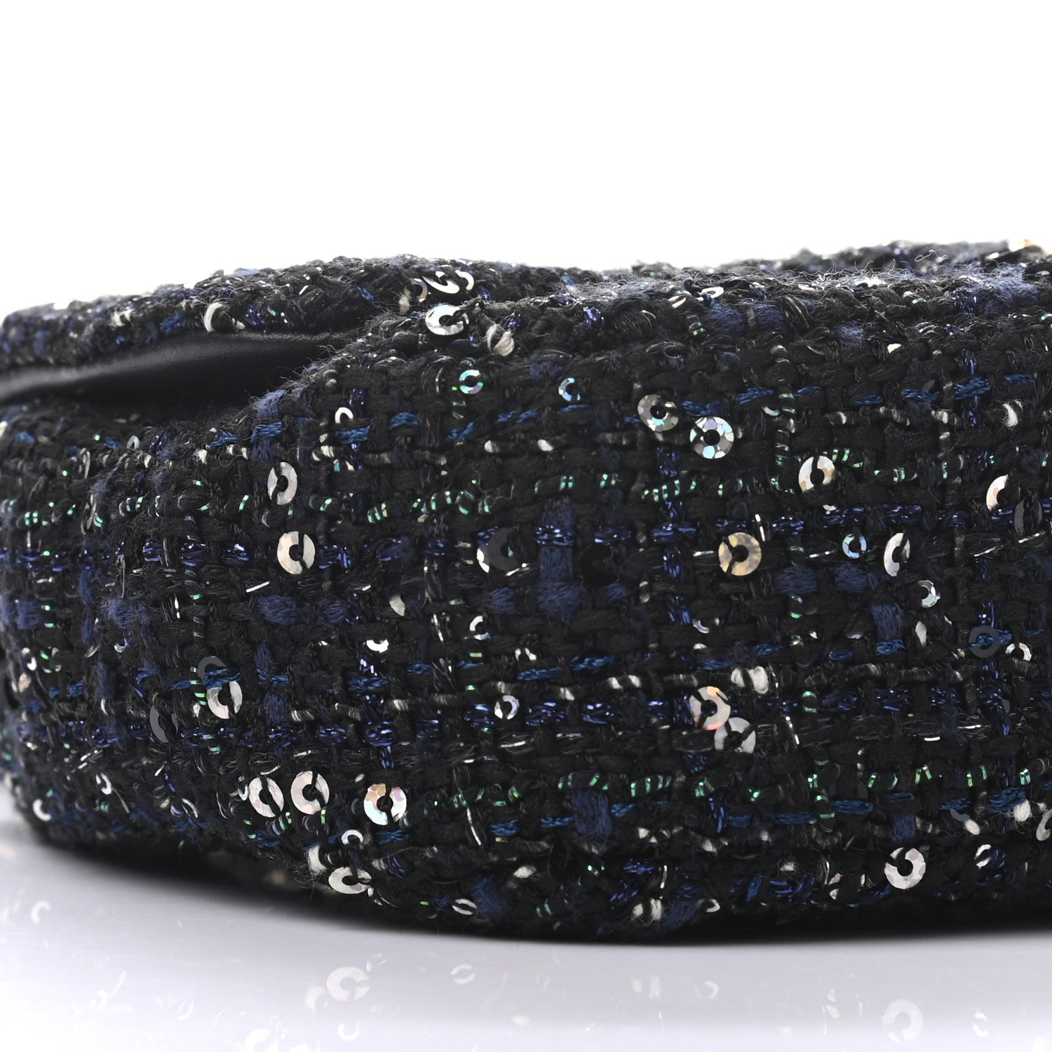 Chanel Tweed Mini Pearl Handle Flap Black Ecru 8 of 10