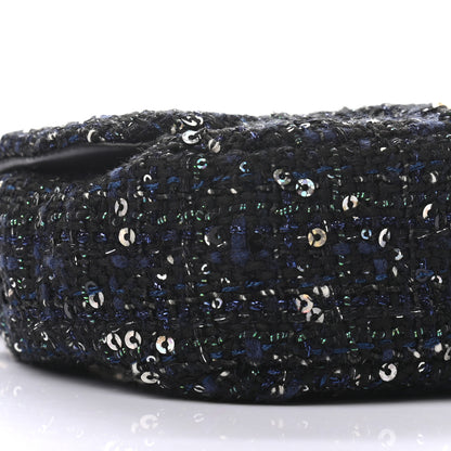 Chanel Tweed Mini Pearl Handle Flap Black Ecru 8 of 10