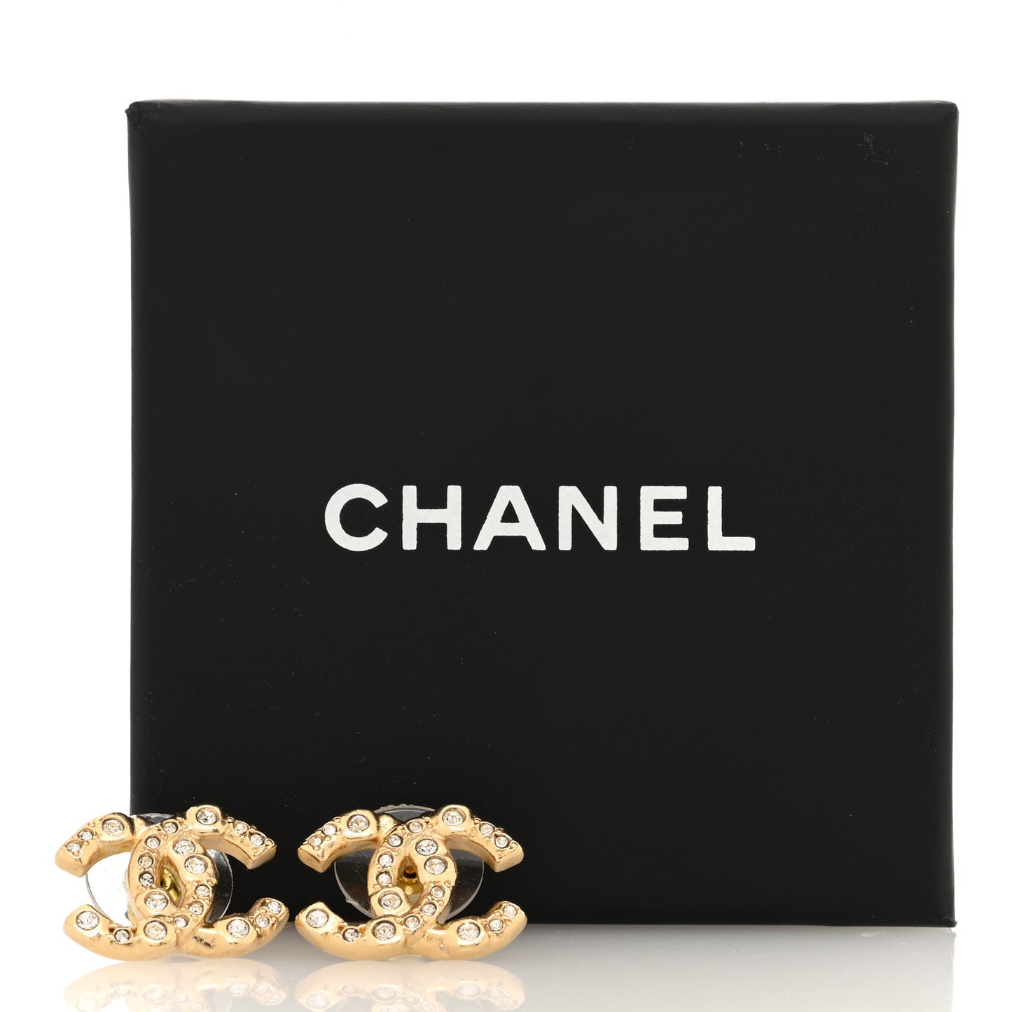 Crystal CC Earrings Gold