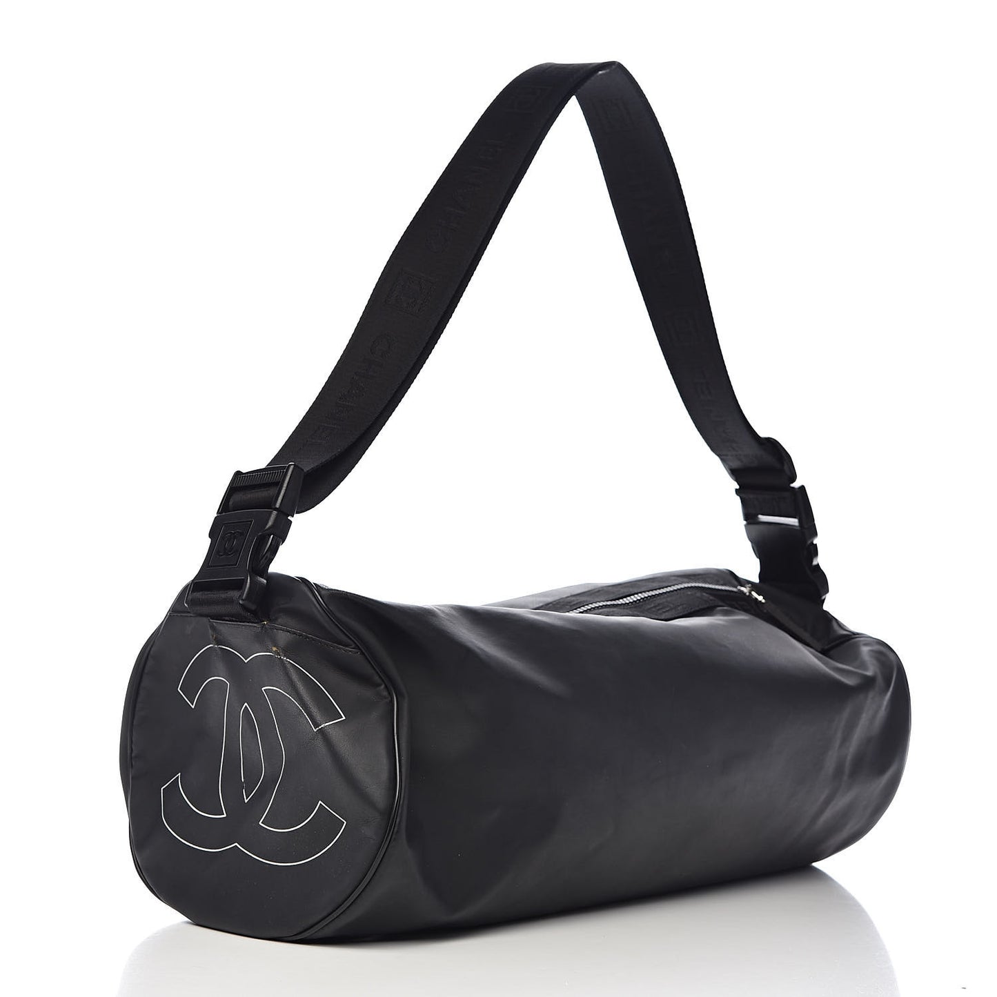 Rubber Nylon Sport Duffle Black