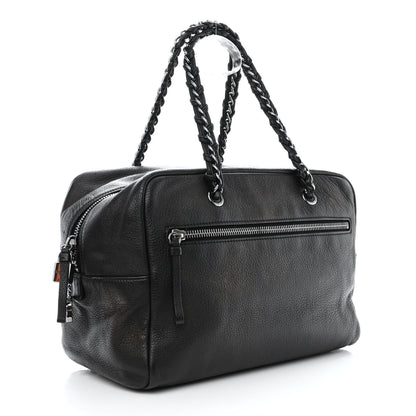 Chanel Deerskin Luxe Ligne Large Bowler Black 3 of 12