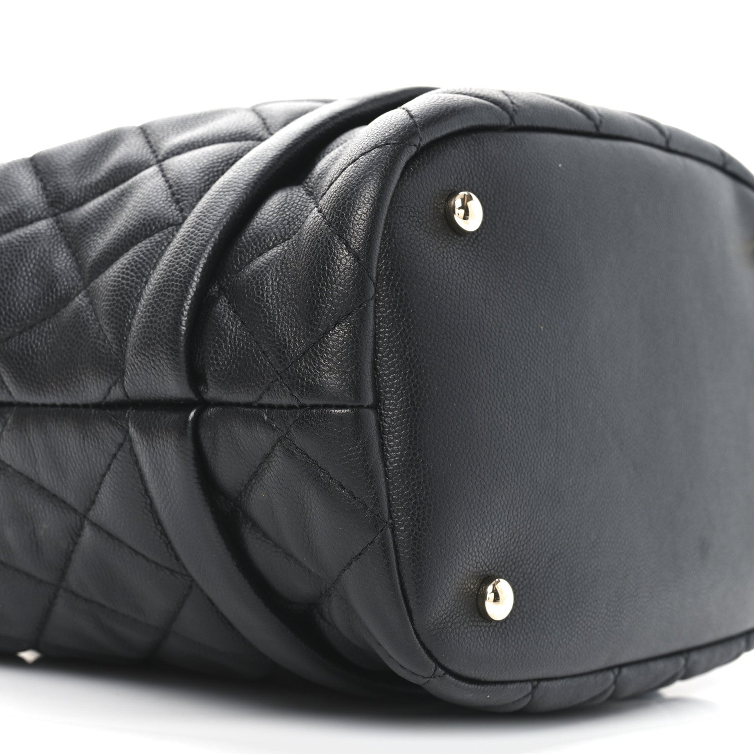 Chanel Caviar Quilted Large Rolled Up Bucket Drawstring Bag Black 9 of 10
