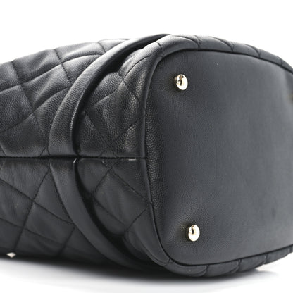 Chanel Caviar Quilted Large Rolled Up Bucket Drawstring Bag Black 9 of 10