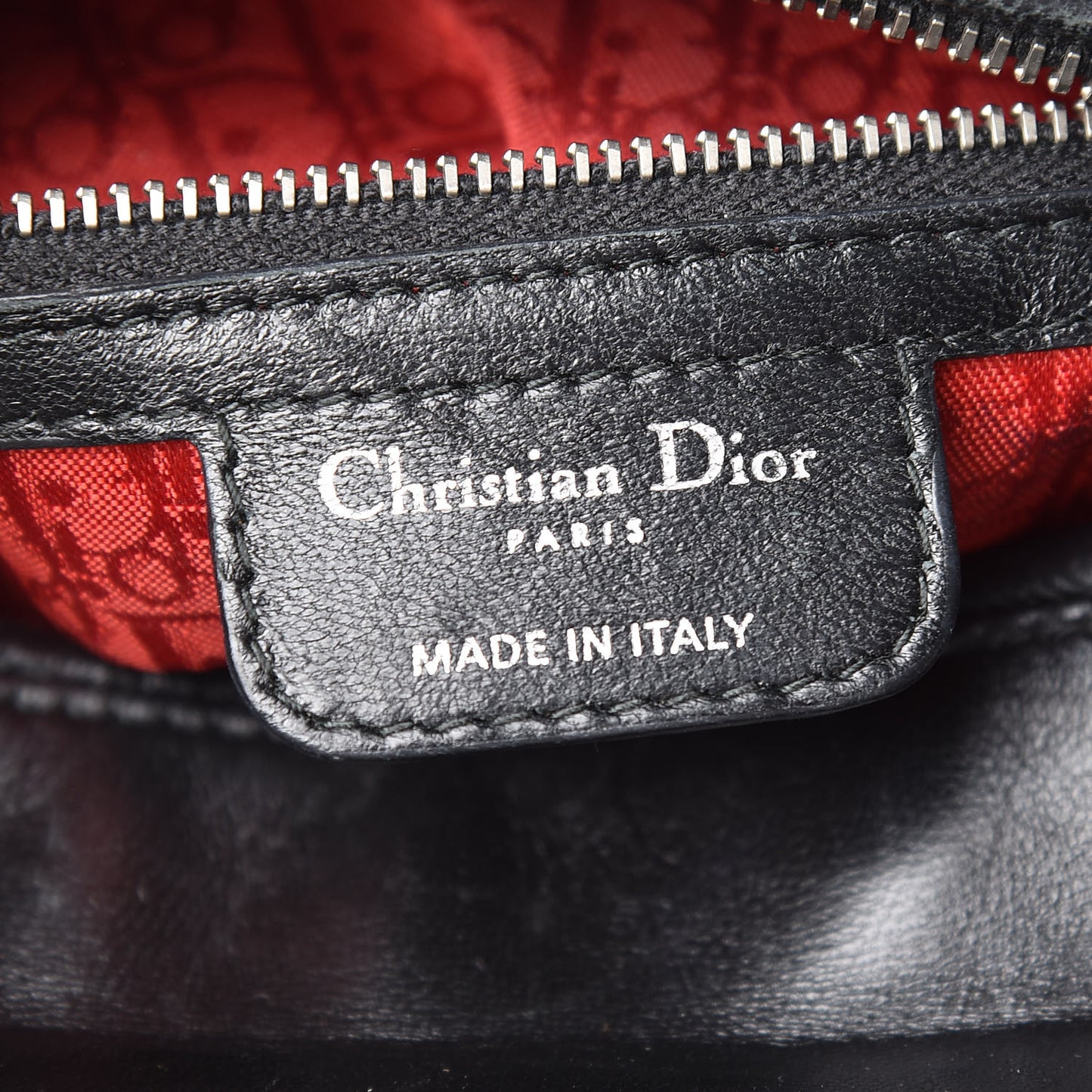 Lambskin Cannage Medium Lady Dior Black