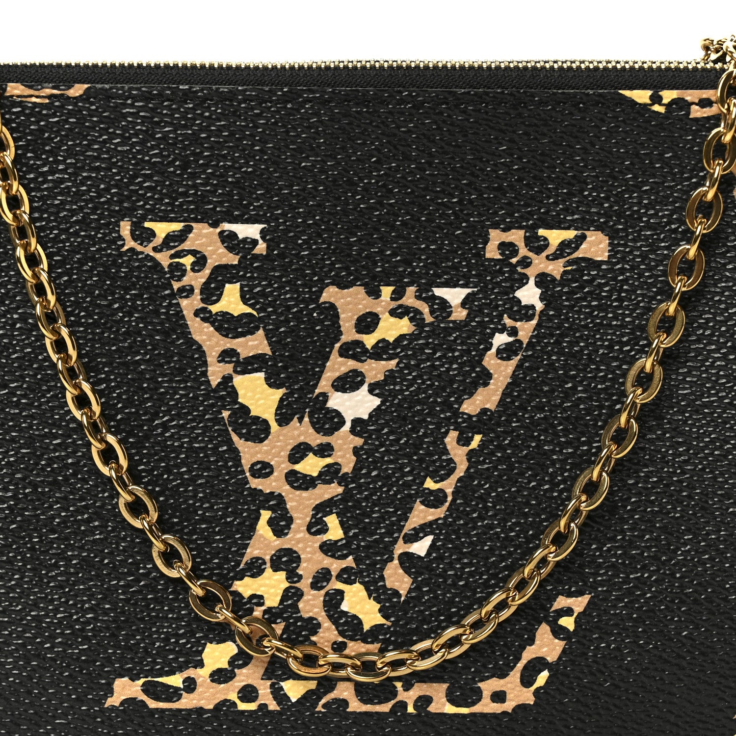 Louis Vuitton Monogram Giant Jungle Pochette Double Zip Black