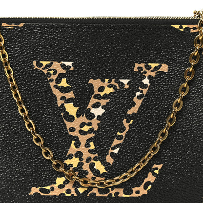 Louis Vuitton Monogram Giant Jungle Pochette Double Zip Black 10 of 13