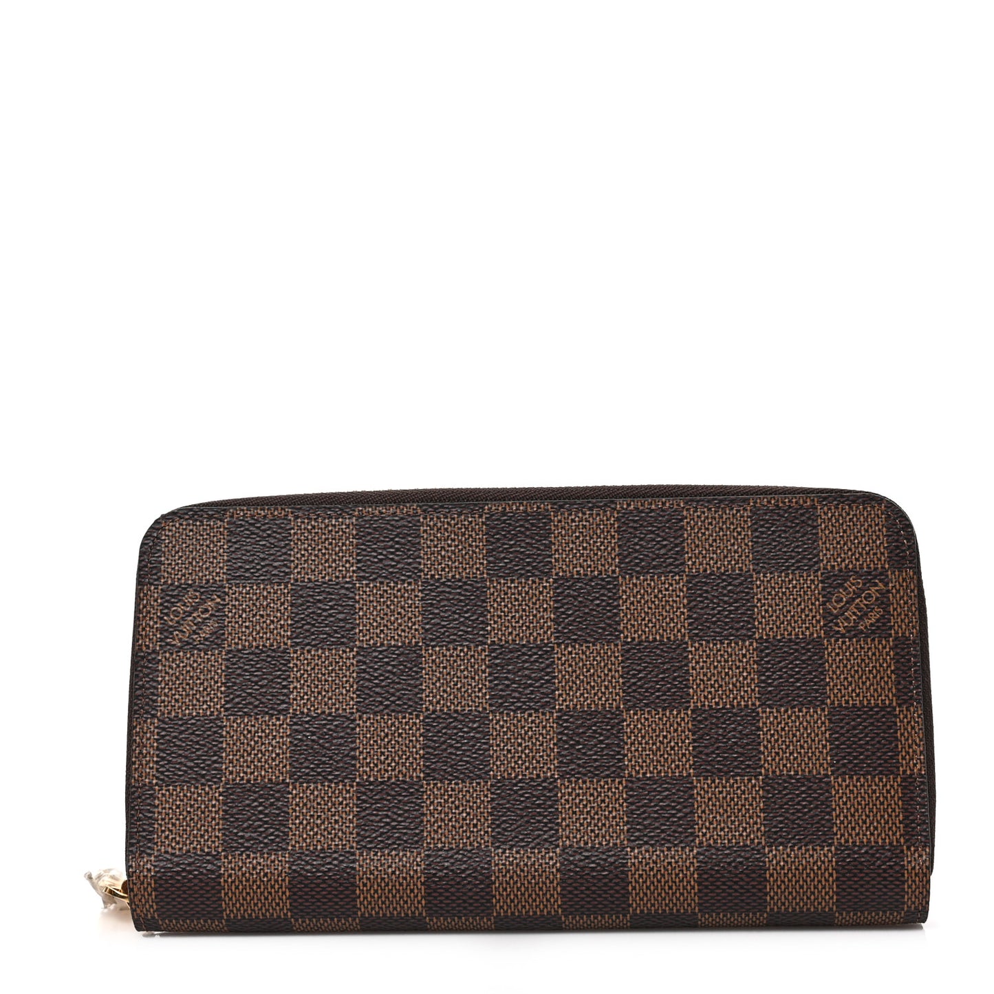 Damier Ebene Zippy Wallet Rose Ballerine