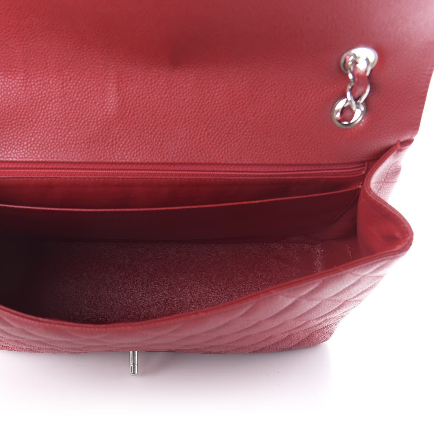 Chanel Caviar Quilted Maxi Single Flap Red 5 of 10