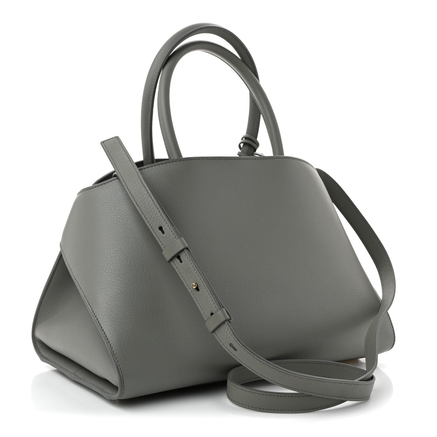 Salvatore Ferragamo Calfskin Small Hug Bag Ash Grey 1888436
