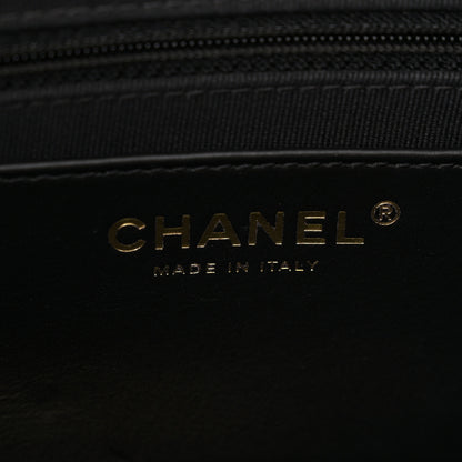 Chanel Lambskin Quilted Braided CC Accordion Flap Bag Black 6 of 11