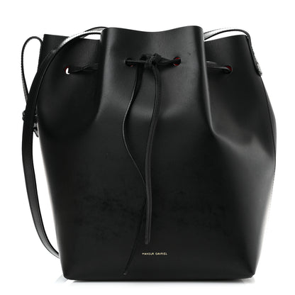 Mansur Gavriel Vegetable Tanned Calfskin Bucket Bag Black Flamma 3 of 15