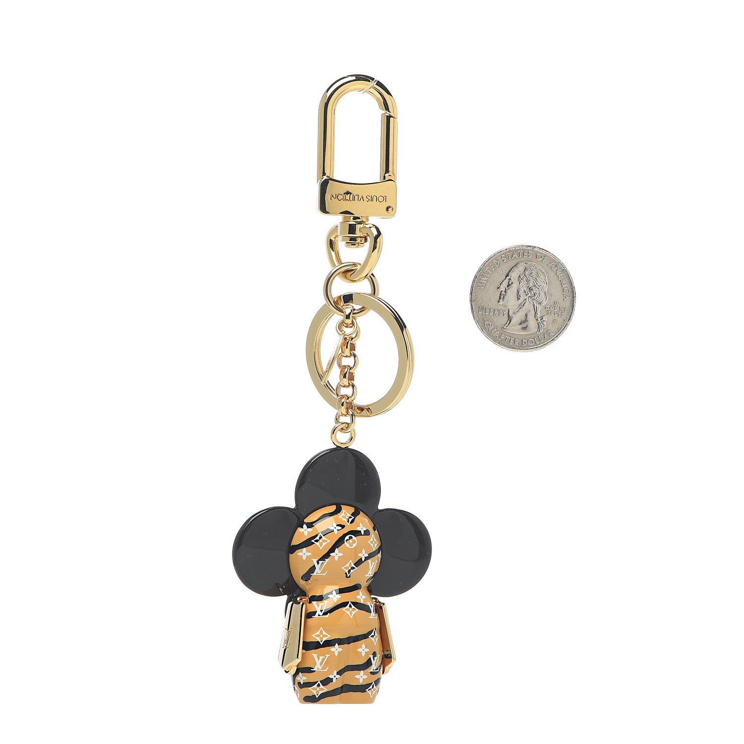 Louis Vuitton Resin Wood Vivienne Jungle Bag Charm Key Holder 2 of 2