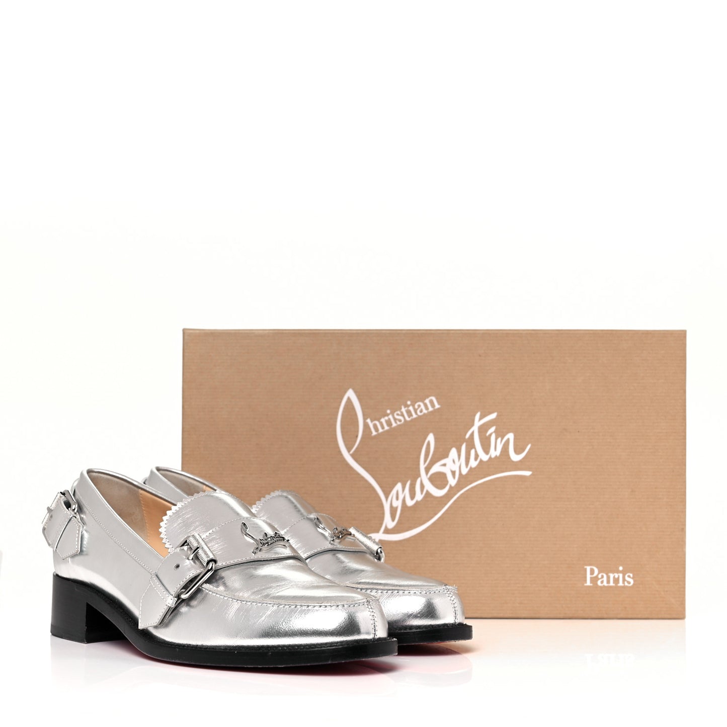 Mirror Patent Montezumo Donna Flat Loafers 37 Silver