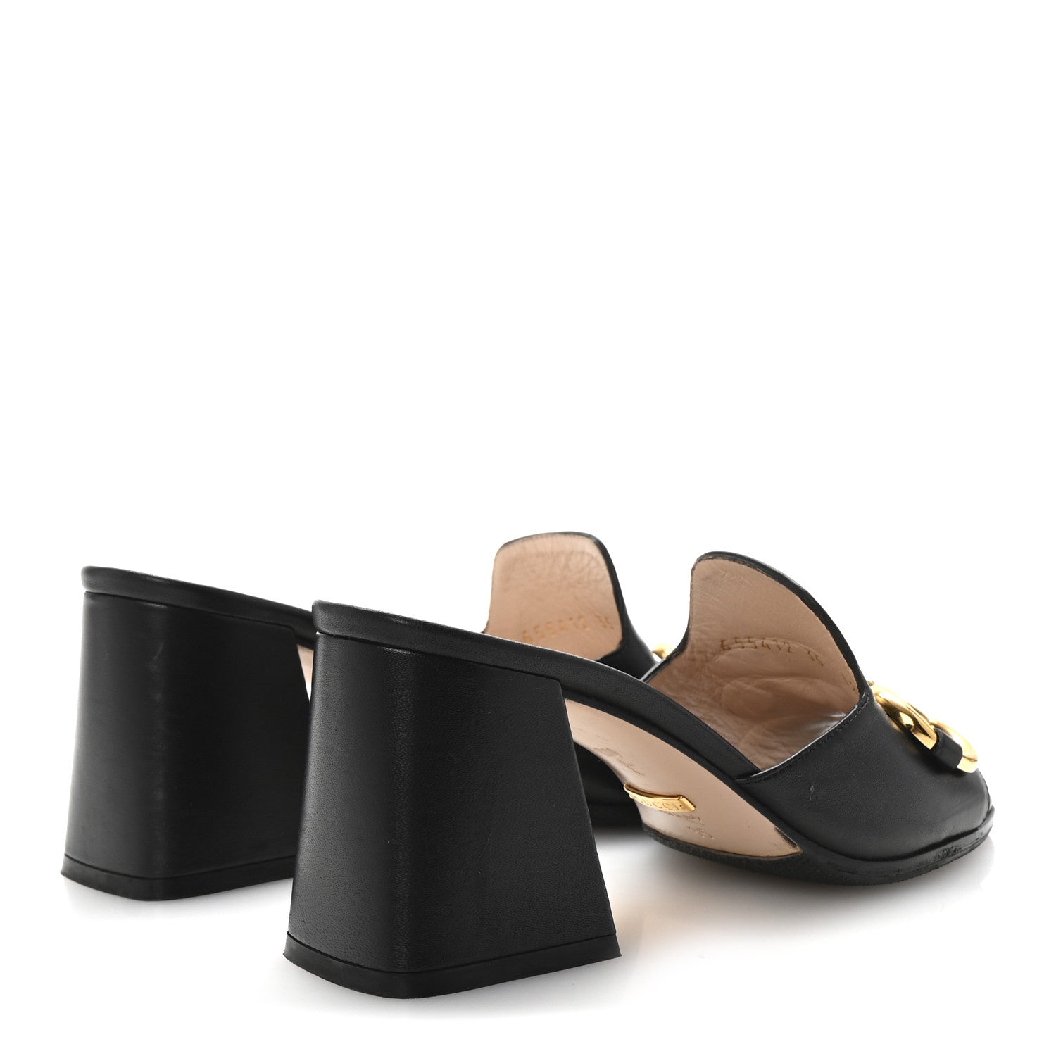 Gucci Nappa Horsebit 75mm Slide Sandals 35 Black 5 of 10