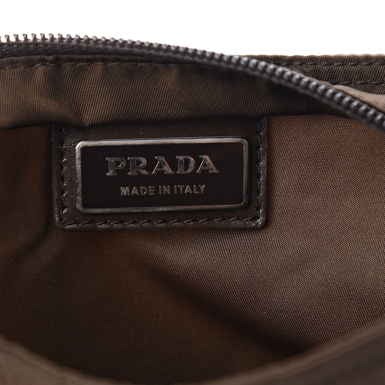 Prada Tessuto Nylon Small Flat Messenger Bag Brown 5 of 8