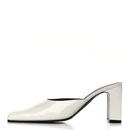 Balenciaga Patinated Calfskin Mule Pumps 36 Optic White 1 of 10