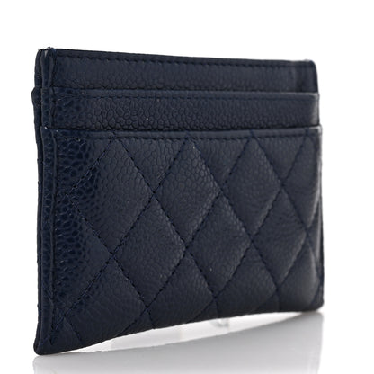 Chanel Caviar Quilted Boy Card Holder Blue 3 of 8