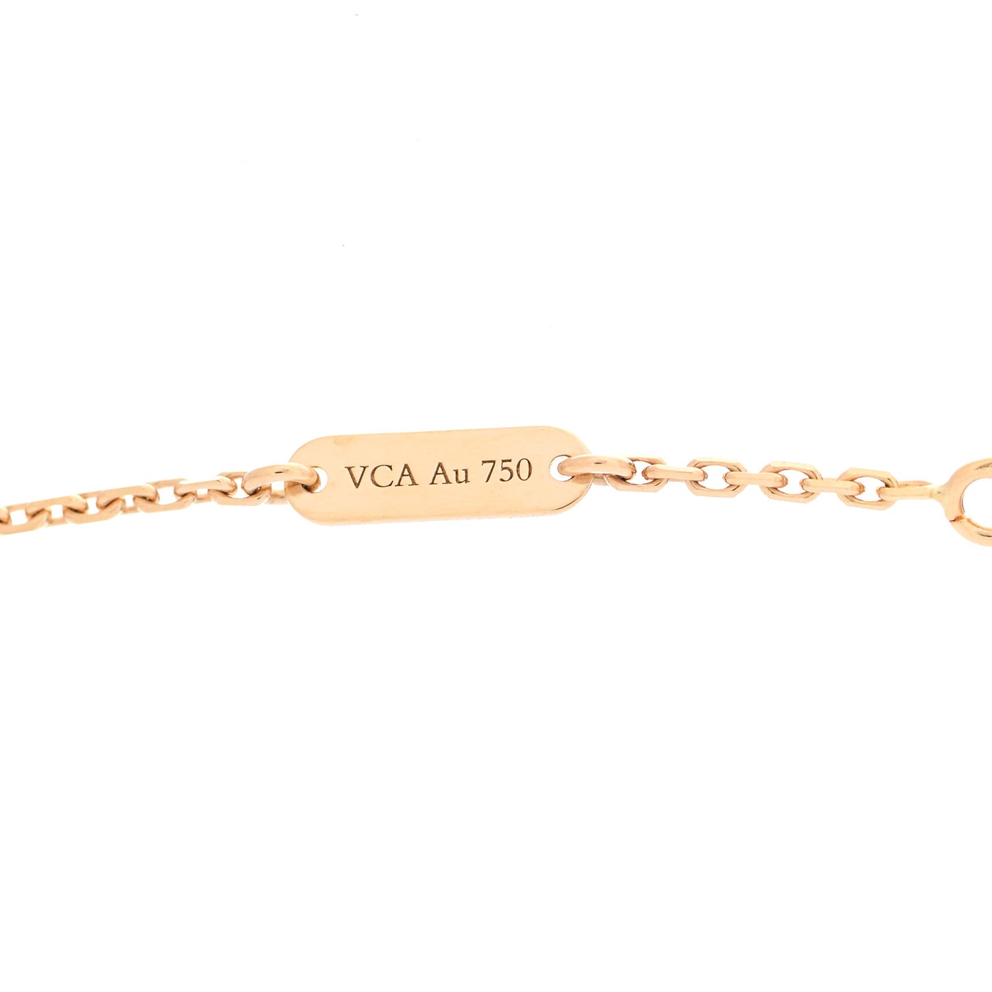 18K Yellow Gold Mother of Pearl Vintage Alhambra Pendant Necklace