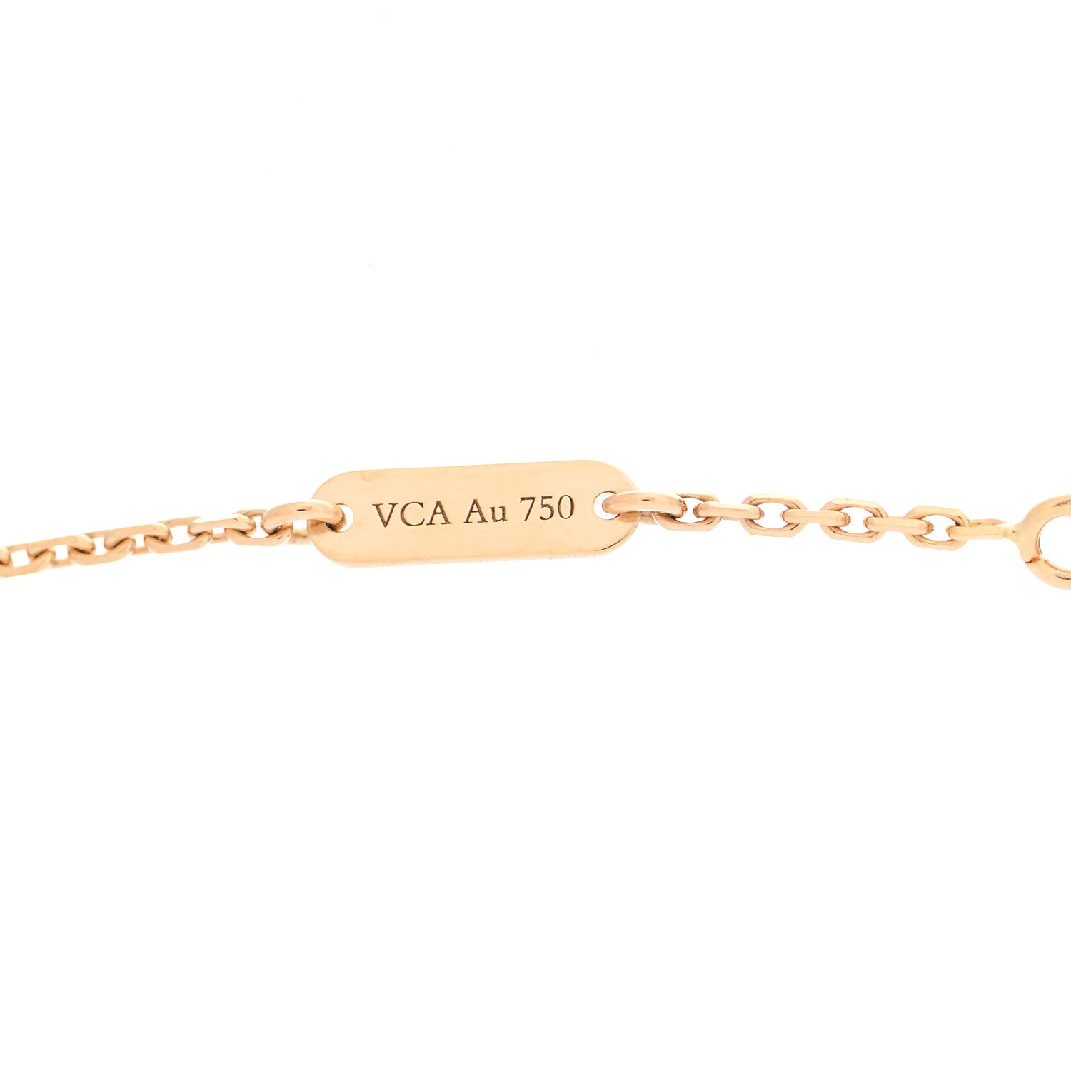Van Cleef & Arpels 18K Yellow Gold Mother of Pearl Vintage Alhambra Pendant Necklace 4 of 6
