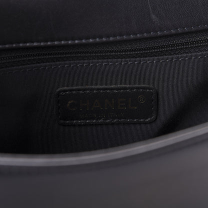 Chanel Lambskin Embossed New Medium Boy Cube Flap Navy 8 of 10