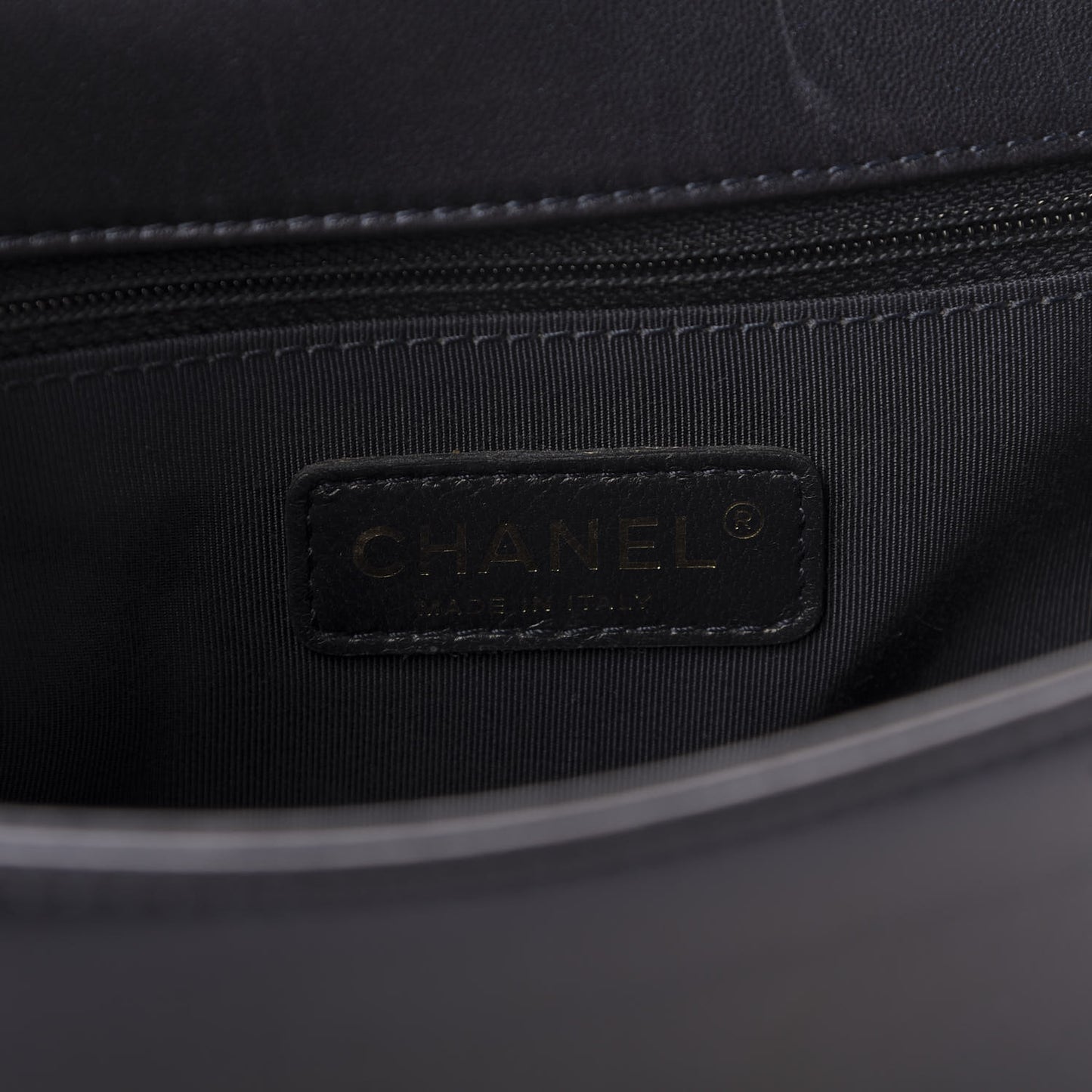 Lambskin Embossed New Medium Boy Cube Flap Navy