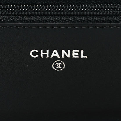 Chanel Calfskin Quilted Cambon Wallet On Chain WOC Black 6 of 12