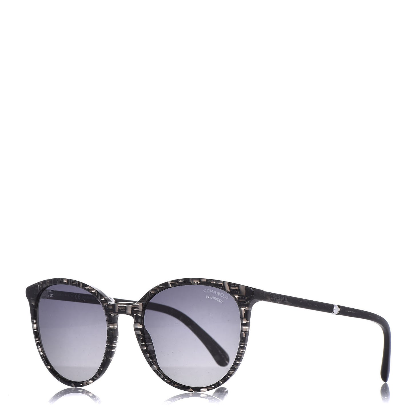 Acetate Butterfly Pearl Sunglasses 5394-H Glittered Black