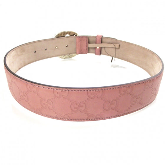 Gucci Guccissima GG Buckle Belt Pink 30 3 of 6