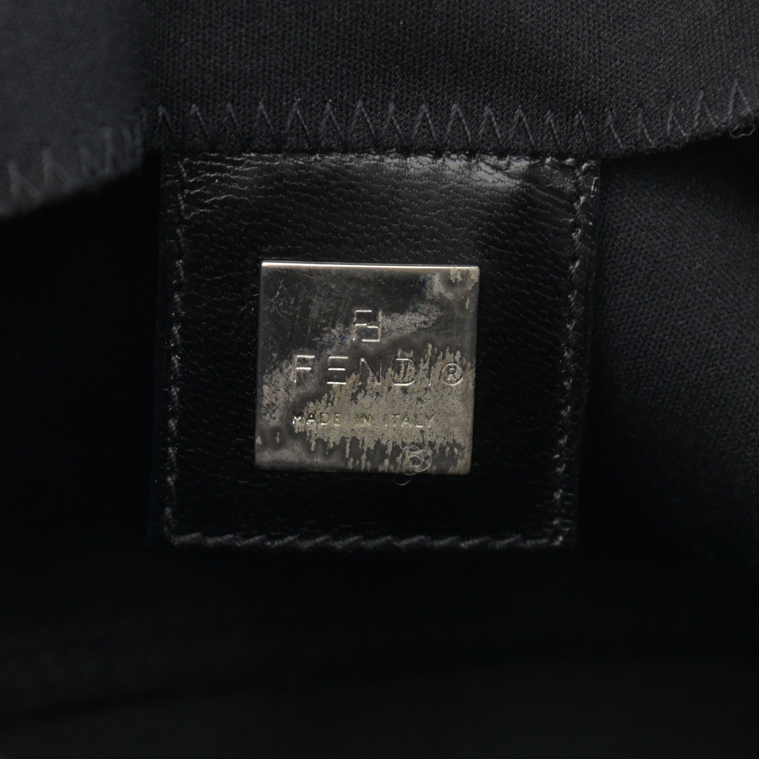Fendi Nylon Baguette Bag Black 8 of 12