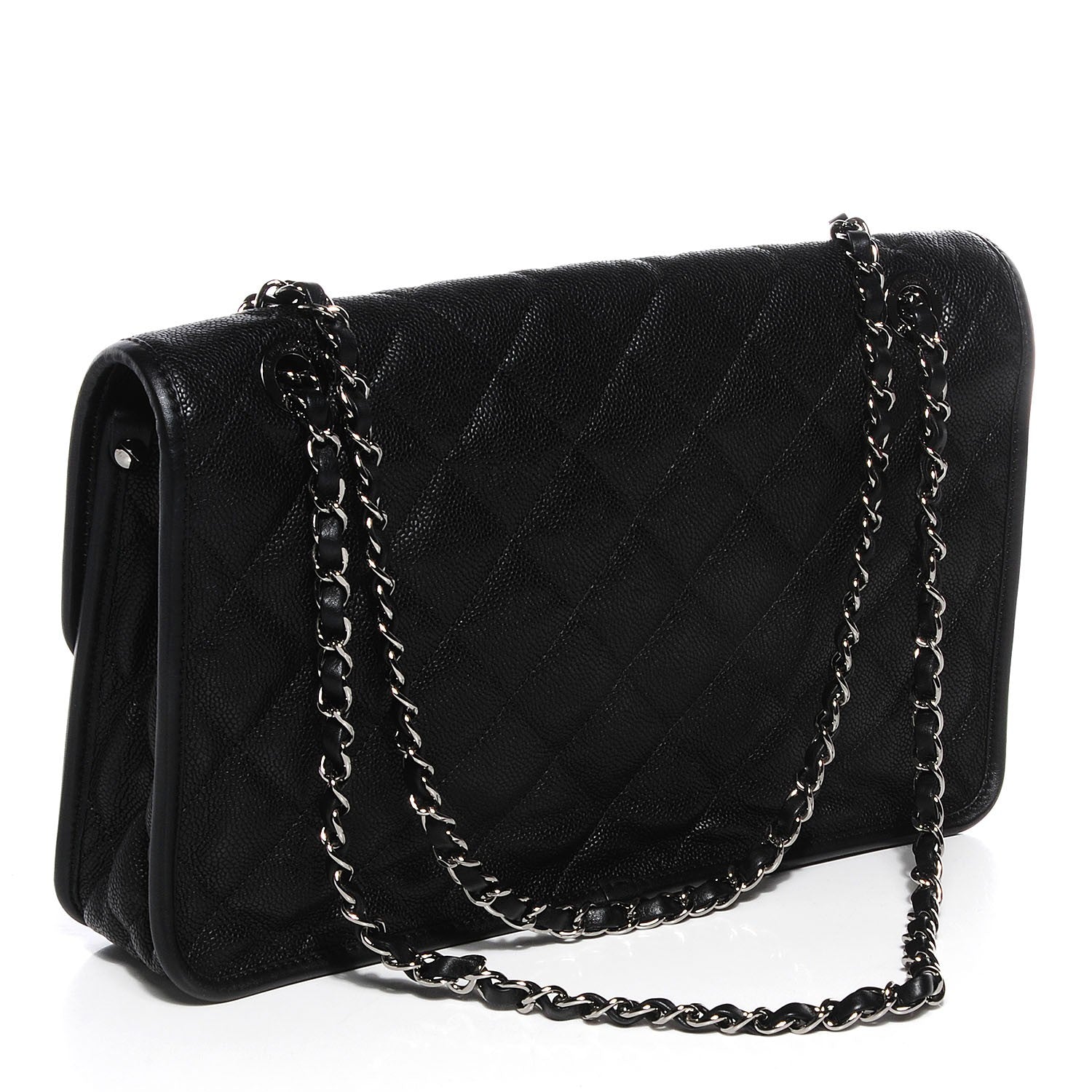 Chanel Caviar French Riviera Large Flap Black 3 of 9