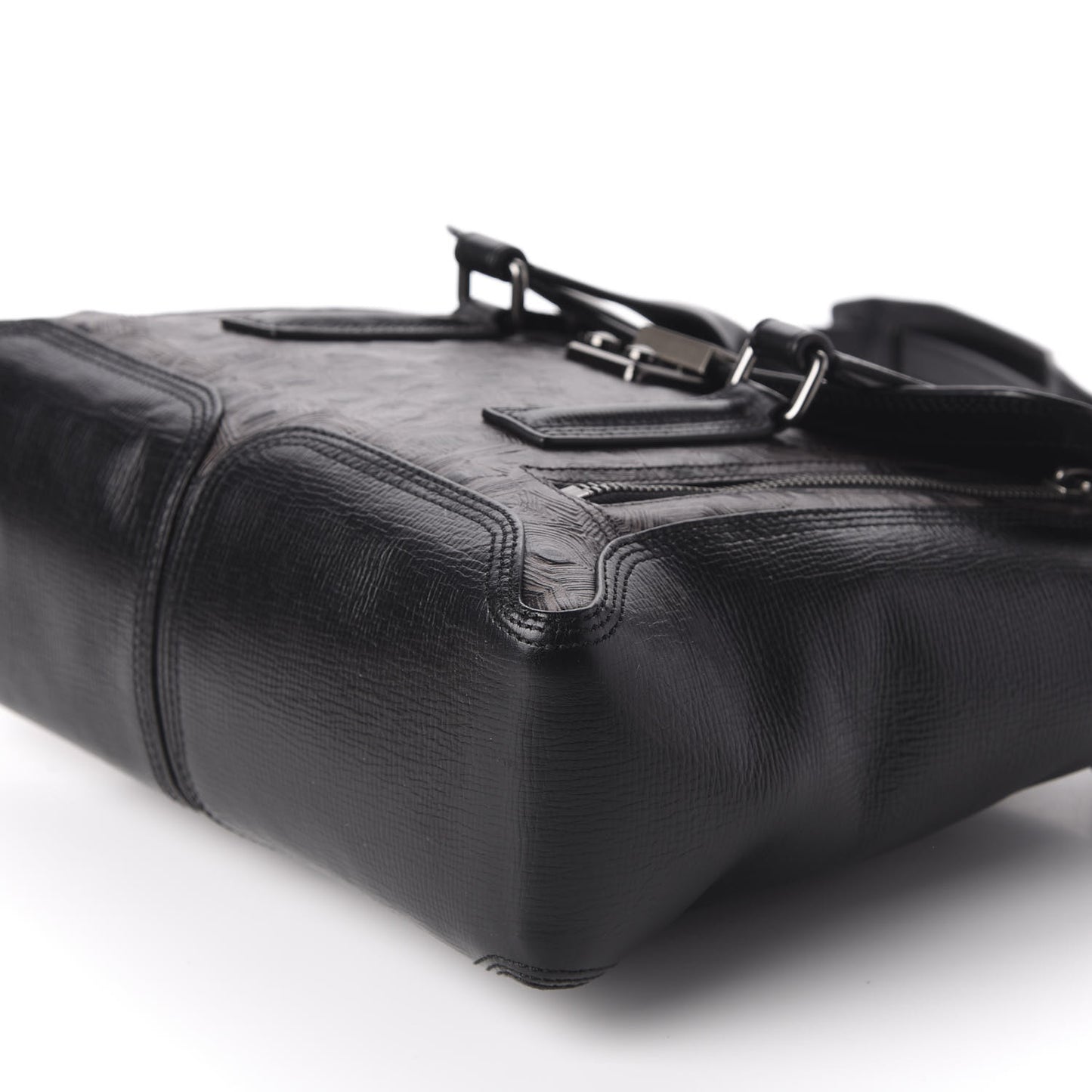 3.1 Turtle Embossed Medium Pashli Satchel Black