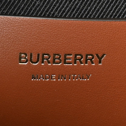 Burberry E-Canvas Check Medium Soft TB Tote Dark Birch Brown 6 of 9