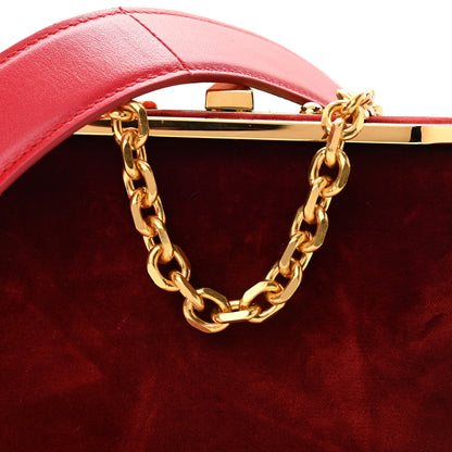 Alexander McQueen Velvet Box Shoulder Bag Red 7 of 9