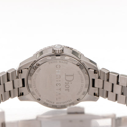 Christian Dior Stainless Steel Diamond Sapphire 33mm Christal Quartz Watch White 6 of 9
