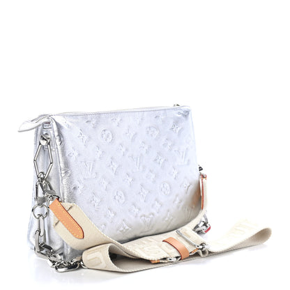 Louis Vuitton Metallic Lambskin Embossed Monogram Coussin PM Silver 2 of 4
